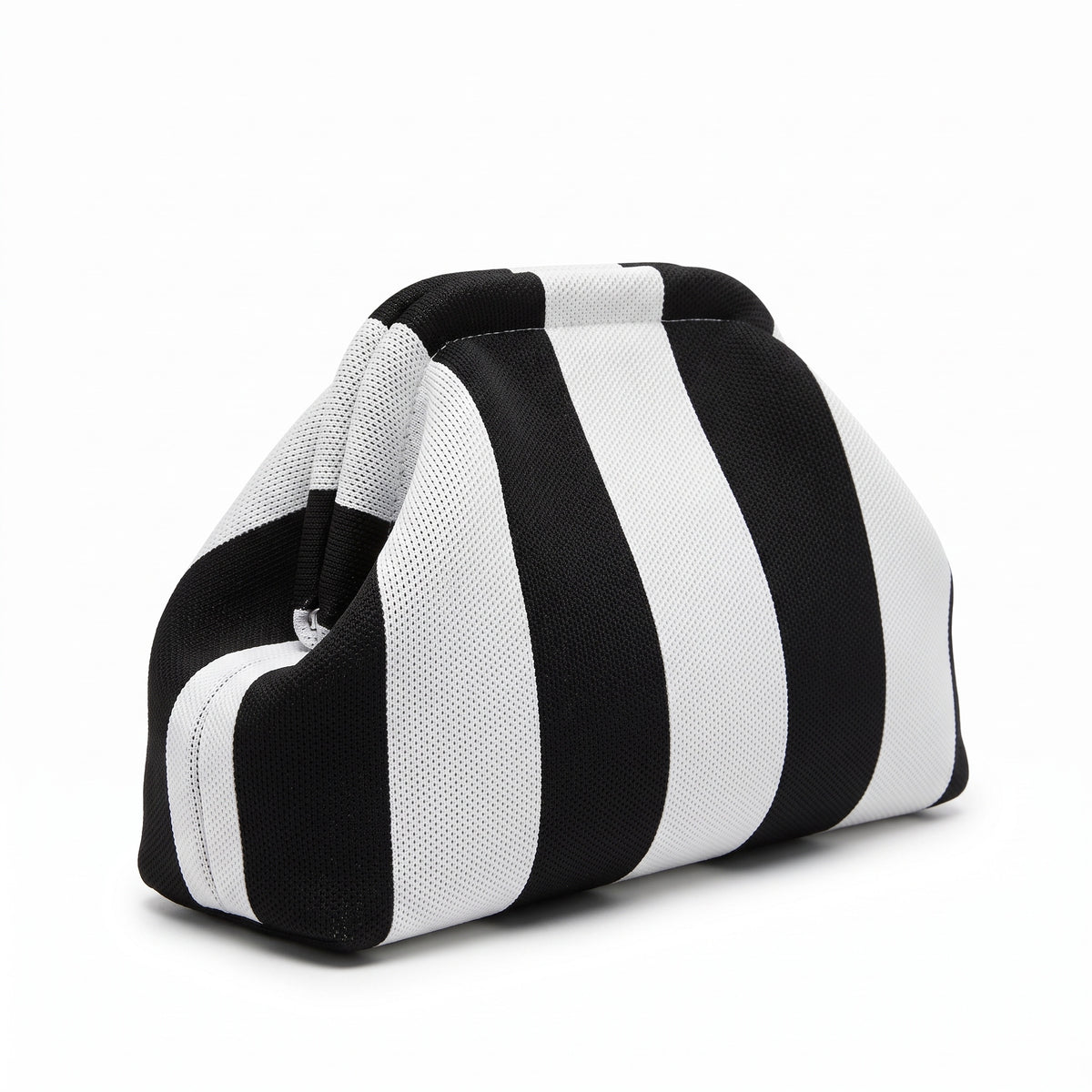 Monochrome Wide Stripe Cloud Pouch