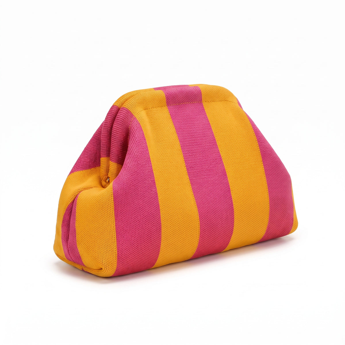 Marigold & Fuchsia Stripe Cloud Pouch