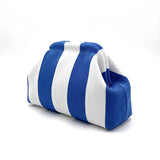 Cobalt & White Stripe Cloud Pouch