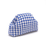 Cobalt Houndstooth Cloud Pouch