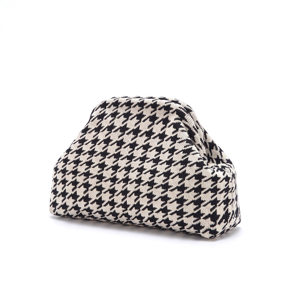 Monochrome Houndstooth Cloud Pouch