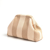 Oat Tonal Stripe Cloud Pouch