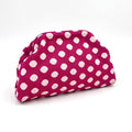 Magenta Polka Dot Cloud Clutch — studio