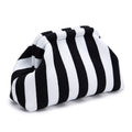 Monochrome Stripe Cloud Clutch — studio
