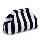 Monochrome Stripe Cloud Pouch