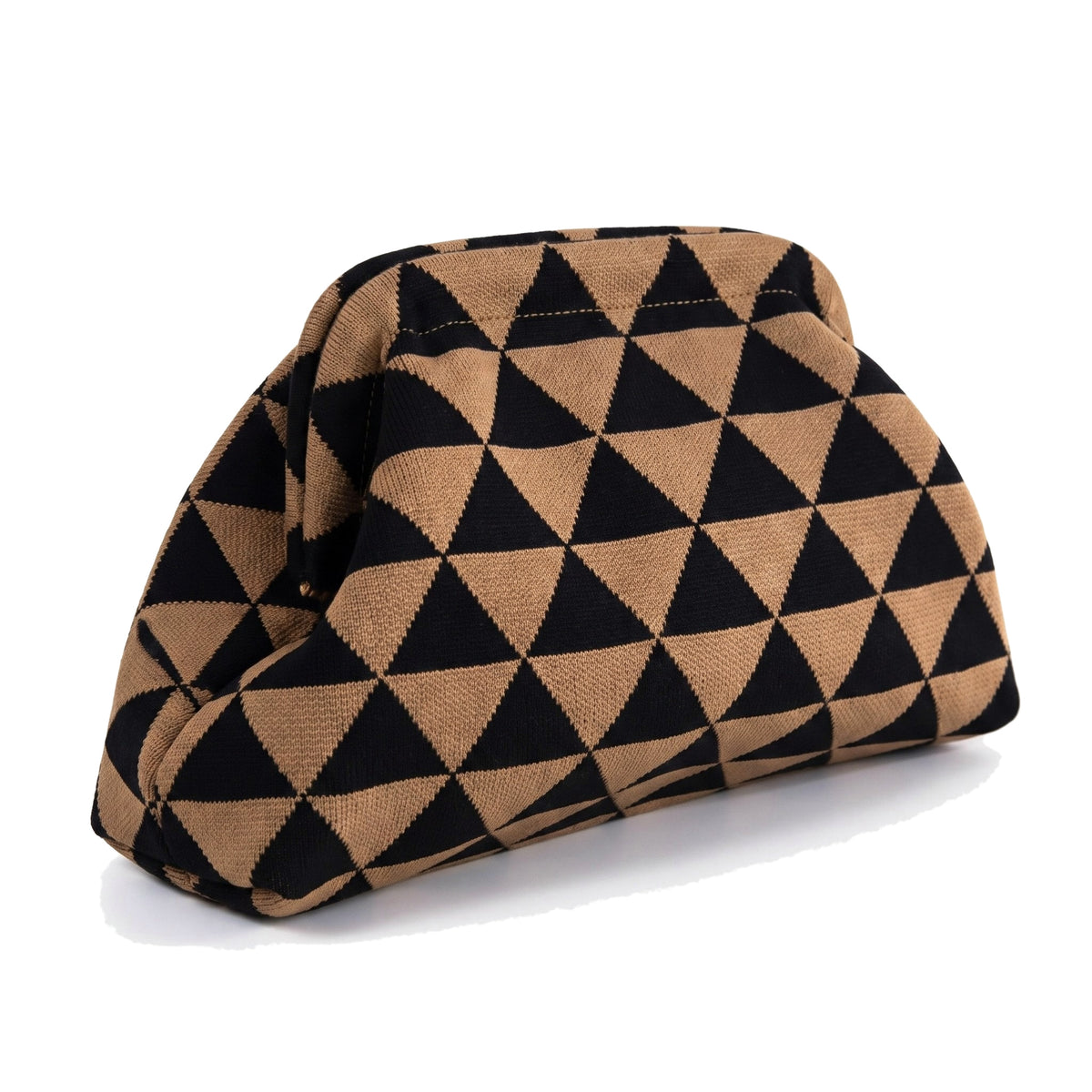 Camel and black triangle Cloud Pouch on a white background