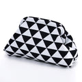 Monochrome Triangle Cloud Clutch — studio