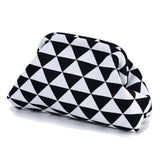 Monochrome Triangle Cloud Pouch