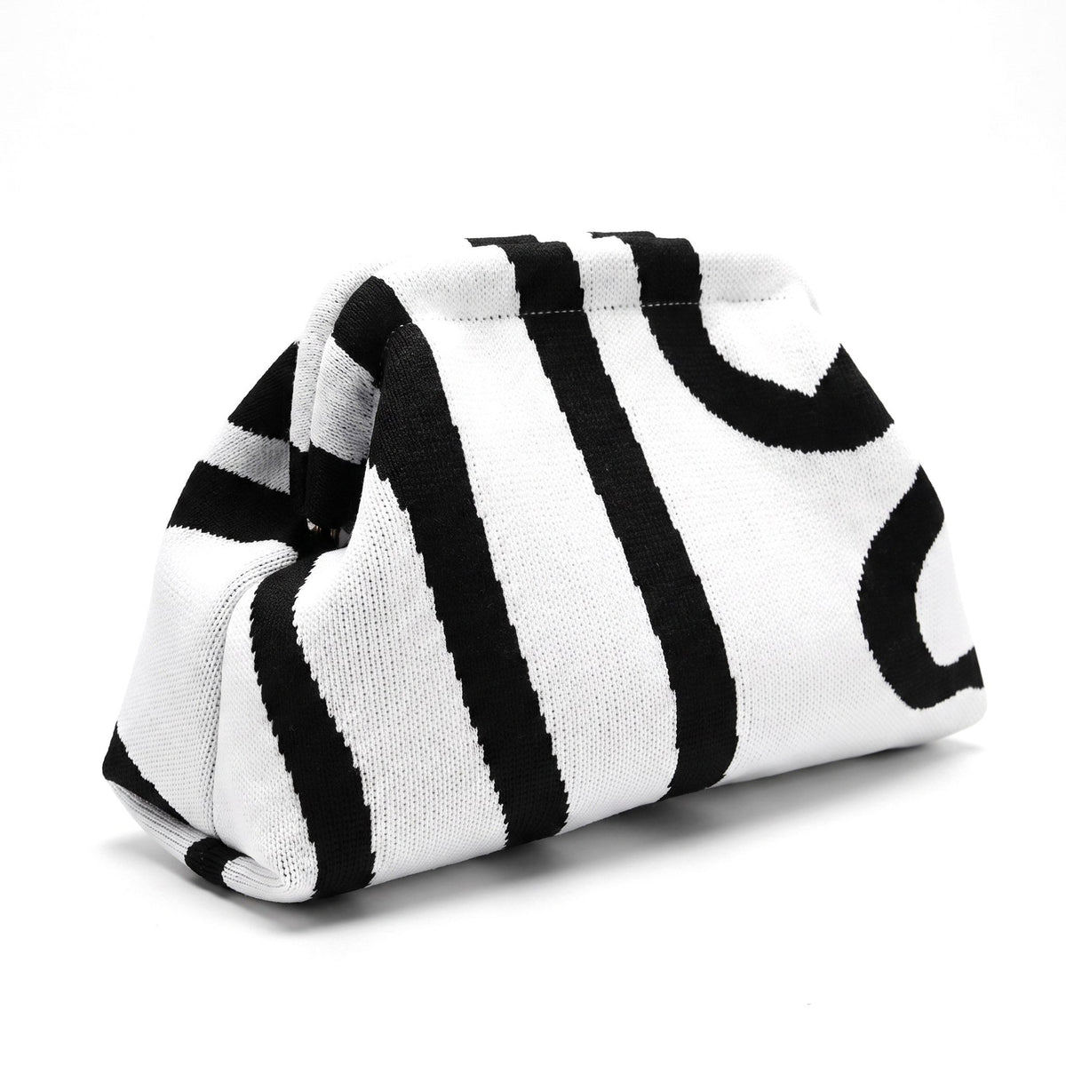 White Abstract Cloud Pouch — studio