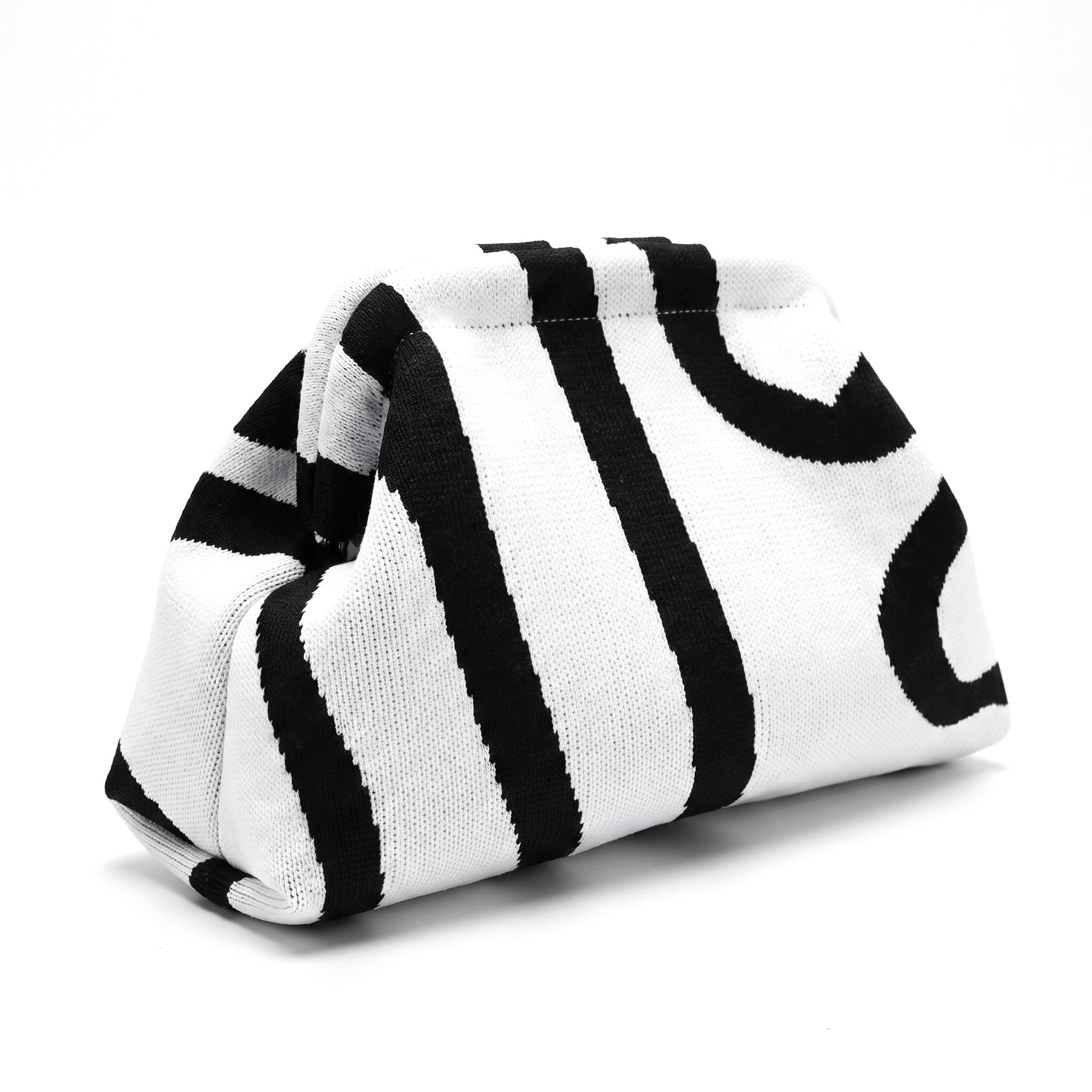 White Abstract Cloud Clutch — studio