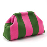 Pink & Green Stripe Cloud Pouch