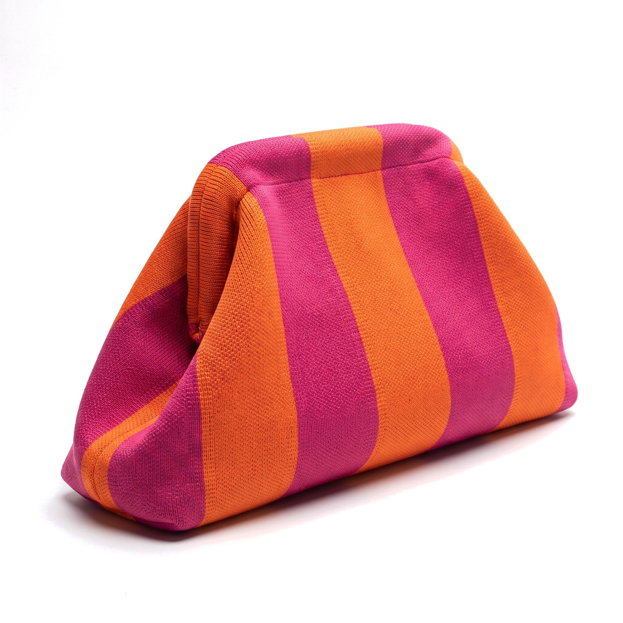 Pink & Orange Stripe Cloud Pouch