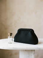 Black Waffle Cloud Pouch — lifestyle